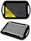 Zuvo Anti-Slip Food Serving Tray with Handles (Set of 2) – BPA-Free Plastic, Lightweight & Durable – Non-Slip couch Trays for Eating & Drinks (Black)
