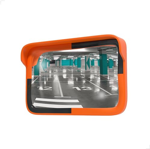 Safety Convex Mirror - 40x60CM | Wide Angle Visible High-Definition Security Traffic Mirror with Frame | Heavy Duty Turkey Made Mirror with Full Accessories for Driveway, Parking, Garage