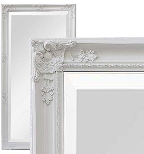dasmöbelwerk XXL Barock Wandspiegel Spiegel 200 x 100 cm Antik-Stil Ganzkörperspiegel (Weiß)