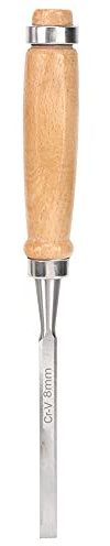 Ciseau à Bois, Ciseau à Bois 8mm Menuiserie Outil à Main pour le Travail du Bois Ciseau en Acier allié pour Usage Domestique en Bois, Ciseaux à Bois