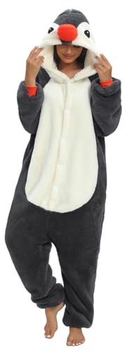 Xinlong Combinaison Pyjama Animaux Cosplay Costume Pyjama Pingouin Couple Vêtements pour Femme Hommes Vêtements De Carnaval Halloween