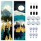 DKDDSSS Lot de 2 Tapisseries Murales de Montagne Forêt, Tableau Decoration Murale Salon, Tapisserie Murales, Paysage naturel Décoration, Decoration Murale avec Accessoires