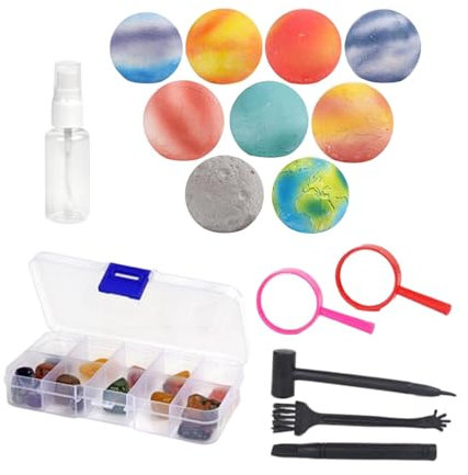 MagiDeal Ausgrabungsset für Kinder zum Ausgraben von Steinen im, Ausgrabungssets für Kinder, Planeten mit Werkzeugen,