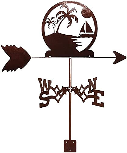 KymAr Girouette décorative de Jardin, Ornement de girouette en Acier Inoxydable pour Toit, indicateur de Direction du Vent de girouette de Style Antique