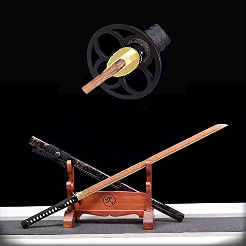 Épée de samouraï en bois de rose naturel de 103 cm avec gaine, Katana d'entraînement japonais, faite à la main pour le cosplay, exposition de collection, décoration intérieure, cadeaux, kendo, pratiq