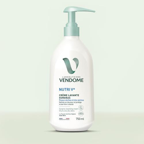 LABORATOIRES VENDÔME - NUTRI V+ - Crème Lavante Surgras - Nettoie En Douceur & Protège La Barrière Cutanée - Effet Nourrissant & Protecteur - Enrichi En Aloe Vera - Peaux Sèches À Très Sèches - 750ml