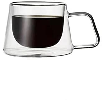 Vattenkopp Genomskinlig dubbelbottnad kaffekopp Mjölk Whisky Te Öl Värmebeständig Cocktail Vodka Vinmugg Dryckesgods Tumlarmuggar