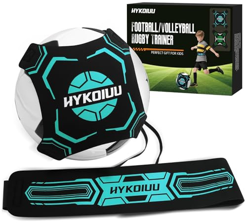hykoiuu Football Kick Entraîneur Solo Entraînement Pratique de Contrôle Football Accessoire Améliorer Le contrôle du Ballon, la Passe et Le tir pour Enfants Adultes