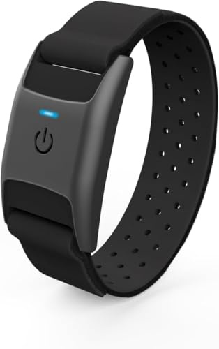 Fascia da braccio con cardiofrequenzimetro HRM CHILEAF sensore HR IP67 ANT+ Bluetooth 60H lunga durata della batteria compatibile per Polar Beat, Wahoo Fitness, SportsTracker, Zwift, Nike+Run Club