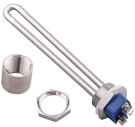 Calentador De Agua De 220 V Con Elemento Calefactor De Inmersión Y Rosca De 1 Pulgada, Calentador Tubular Eléctrico SUS304, 500 W, 750 W, 1000 W Y 1500 W.(3pcs,750w)