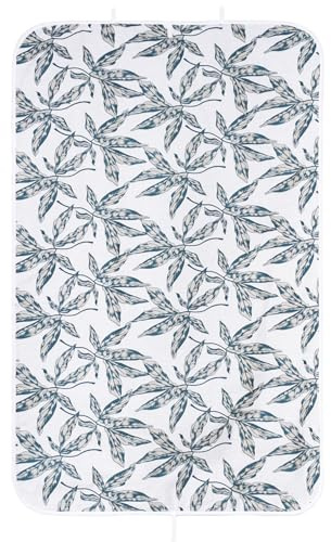 Umiin Grand Tapis Repassage 75x120 cm Pliable Ironing Mat Grande Surface Coton Feutre épais Multifonction Table lit canapé Repassage Vertical - Motif Feuilles Naturelles
