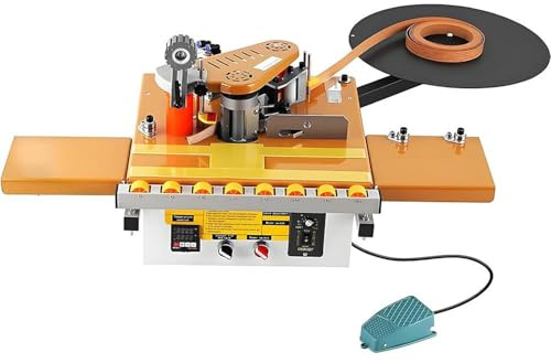 Máquina de bandas de bordes, encoladora portátil para carpintería con control de temperatura por microcomputadora para bordes curvos y rectos