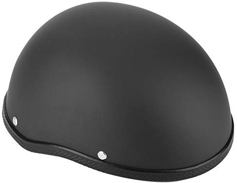 Matte Black Retro Half Face Motorcycle Helmet for Men - Stylish Open Face Design, Comfortable Fit, Perfect for Safe Riding Adventures, Ideal for All Riders Looking for Safety and Style!