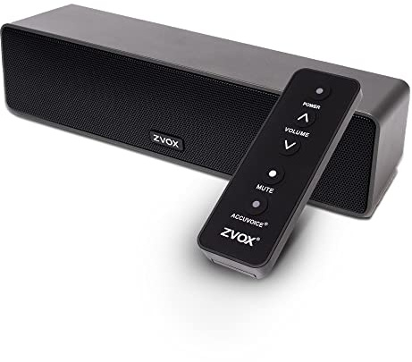 ZVOX AccuVoice AV100 kompakt TV-soundbar-högtalare med 6 nivåer av röstboost, svart
