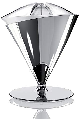 BUGATTI, Vita, Spremiagrumi Elettrico, Velocità 90-95 rotazioni al minuto, Capacità 0.6 litri, Filtro in Acciaio Inox, 80 W, Design Elegante, Colore cromo