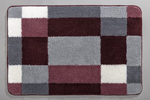 Kleine Wolke Badematte Edge beere (BL 80x150 cm) BL 80x150 cm lila Badematte Badteppich Badvorleger Duschvorleger Duschmatte Badeteppich