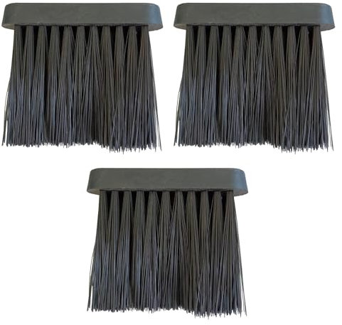 3 spazzole per la pulizia del camino, attrezzatura per la decoking, scopa di ricambio per posate da camino, spazzole in plastica, utensili per la pulizia dei pavimenti, spazzole per utensili da camino
