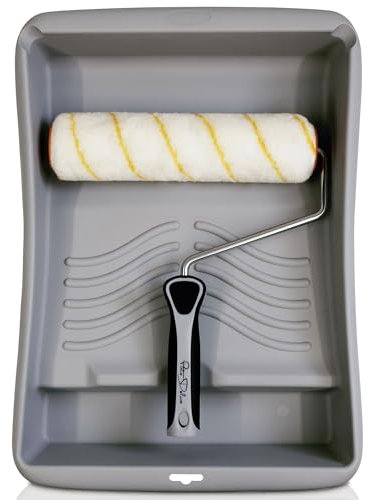 Pinto Deluxe® Premium Farbroller Farbwalze mit XXL Farbwanne ideal für Malerprojekte, Renovierungsarbeiten, Wandfarbe