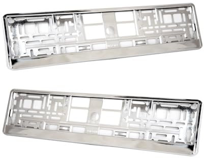 2 x Intense Kennzeichenhalter Nummernschildhalter Chrom Metallisiert