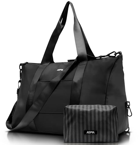 Gym Bag for Women, 3-in-1 Duffle with Laptop & Yoga Mat Space, Travel Bag with Shoe Compartment, Luggage Sleeve & Toiletries Pouch, Lightweight Weekender Carry On, Water Resistant