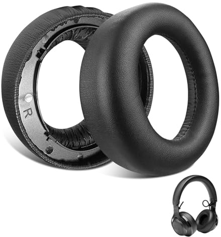 KUKUPOW Sony PS5 Cuscinetti Auricolari di Ricambio, per Sony Playstation 5 Pulse PS5 3D Cuffie Cuscinetti, per la Riduzione del Rumore e Comfort, Morbida Pelle Proteica Schiuma ad Alta Densità- Nero
