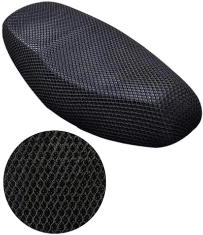 LOZTBUE 2pcs Motorrad-Sitzkissen, Sitzbezüge aus Netzstoff, rutschfeste, wasserdichte Universal-Motorrad-Sitzkissen, atmungsaktive 3D-Netzsitzkissen, wärmeisolierende Motorrad-Sitzbezüge