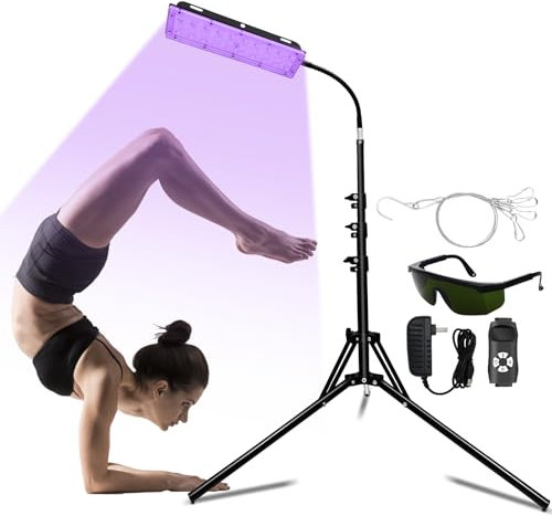 Solarium Für Zuhause Bräunungslampe 50W Superleistung Schnelle Gesichtsbräuner Faltbares Seinstellbares Ständer Und Aufhängbare Haken,Solarium für Zuhause Ganzkörper für Körper und Gesicht (a)