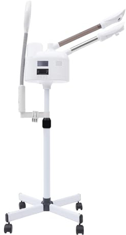 Vaporizador facial 3 en 1 con boquilla fría y caliente para limpieza profunda, vaporizador facial hidratante con lupa, para salones de belleza, estudios, hogar, 1000 ml