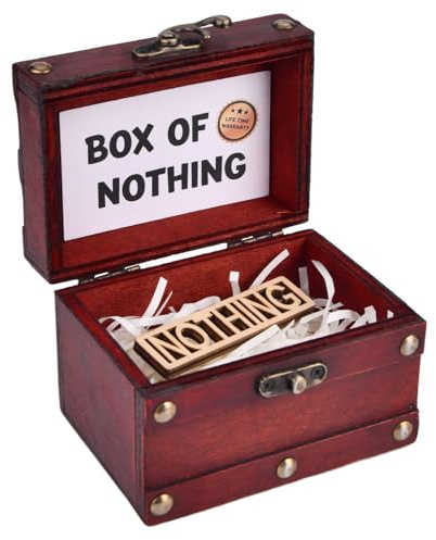 Dandin Regalo di nulla, regalo scherzoso per una persona che non vuole niente, scatola di bavaglio di nulla, regalo divertente per gli amici, scatola di nulla, regalo di compleanno divertente