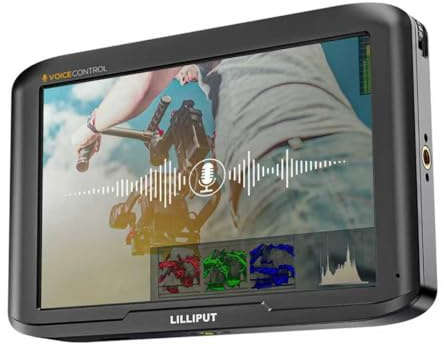 LILLIPUT V7 7 4K HDMI-kameramonitor med röststyrning, 1920×1200 FHD, HDR/3D-LUT, vågform, falska färger, Peaking, HDMI 2.0 In/Out 4K60, Field Monitor för DSLR/Mirrorless