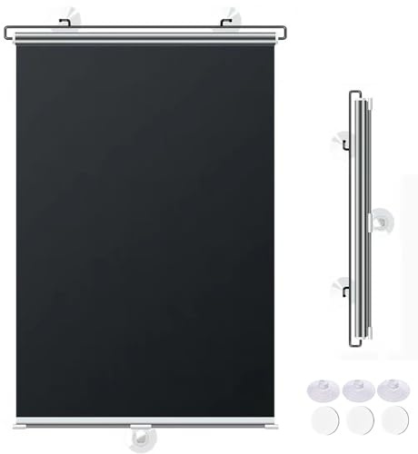 Persiana Enrollable con Ventosa 45x125cm Estor Enrollable Opaca Sin | Taladrar Térmico Aislante Protección UV Protección Visual para Cocina Baño Oficina/Coche Ventanas Y Puertas De Cristal