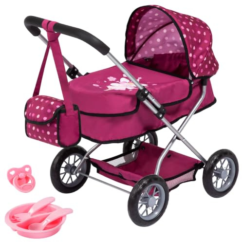 Carrito de muñecas Idena con Bolsa de Hombro, Aprox. 58 x 37,5 x 57 cm