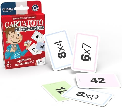 France Cartes Ducale Cartatoto Moltiplications - Gioco di Carte educativo per Bambini, Imparare a divertirsi - dai 6 Anni
