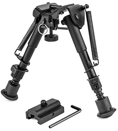 JASHKE Rifle Bipods 6-9 Adjustable Hunting Bipod Folding Spring Return Tactical Bipod Included Adapter