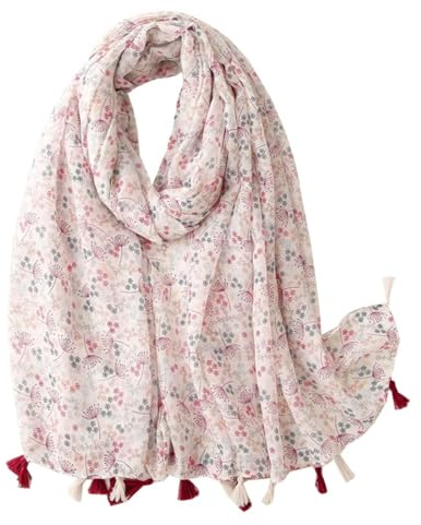 FAIRYGATE Scarf for Women UK Scarf Women Lightweight Floral Shawl Wrap Flower Summer Scarves for Girls Beach Cover up Sister Ladies Scarfs Gifts 4031