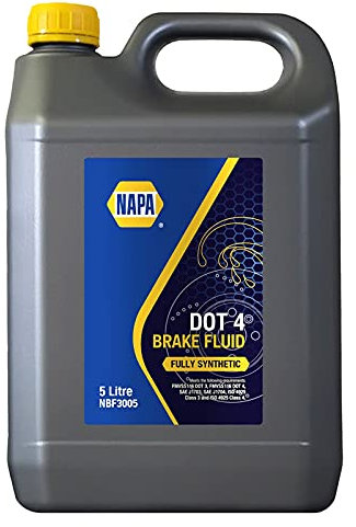Napa DOT 4 Fully Synthetic Brake & Clutch Fluid (NBF3005) - 5 Litres 5L