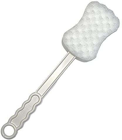 Long Handled Body & Back Scrubber Bath Sponge Exfoliating Body Scrub for Men Women Elderly, Mobility Aid, Brush Back for Wet or Dry Brushing