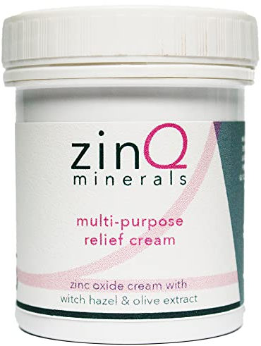 Multi-purpose Zinc Relief Cream made with Zinc Oxide & Witch Hazel 150ml | Simple Mineral Relief Cream