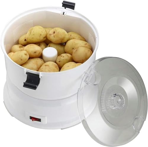 Máquina automática for cortar piel de patata, deshidratador de verduras, peladora de patatas eléctrica, peladora de verduras con contenedor [Clase de eficiencia energética A]