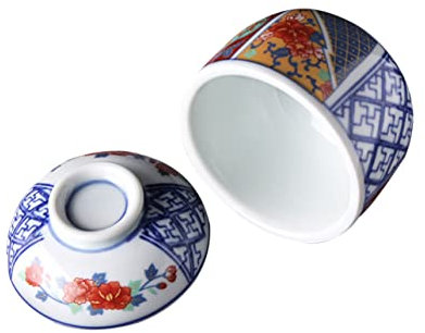 Mikinona 1pc Ceramic Stew Pot with Lid Small Soup Pot, Blue Small Stew Cauldron with Lid Japanese Ceramic Soup Bowl Traditional Rice Bowl with Cove for Chili, Beef, Cereal, Pies, Lasagna