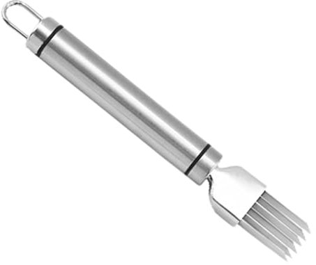 Vriusi Taglierina cipolla e aglio, taglia cipolle verdi, tagliaverdure da cucina, strumento per posate a fette, tritacarne manuale in acciaio inossidabile per grattugiare cipolle verdi, da