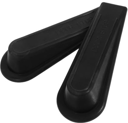 Hemobllo Tope De Puerta Forma De Cuña Mediano De Goma Antideslizante 2 Piezas para Bloquear Viento y Uso Interiores y Exteriores