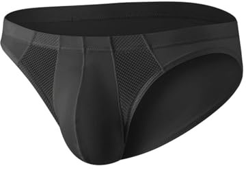 Générique Culotte Triangulaire Homme en Maille Fine Respirante Confortable pour Un Port Quotidien à la Maison (Black, XL)
