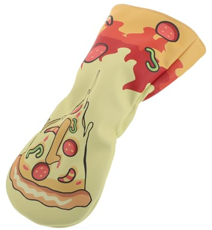 LOORGVEL Coprimazze da Golf per Driver Uomo e Donna, Copertura in PU a Forma di Pizza con Fodera in Pile, Protezione Antiscivolo e Resistente per Uso Outdoor
