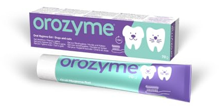 Gel d'hygiène bucco-dentaire Orozyme | 70 g | Soin buccal pour chiens et chats | Pour une hygiène buccale quotidienne