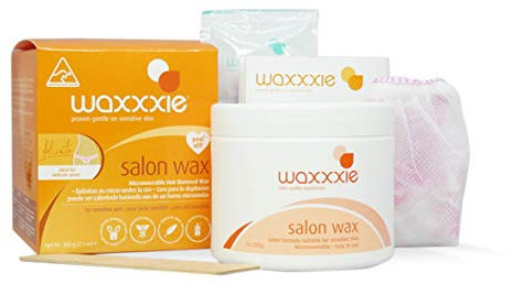 Waxxxie Salon Wax 200ml Microwaveable Professional Peel Off Hair Removal Wax for Home Use with Salon-Quality Results