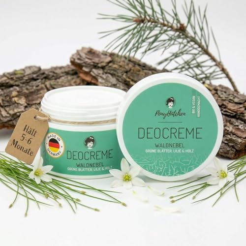PonyHütchen - Deocreme Waldnebel - Feste Deo Creme vegan, ohne Alu & Tierversuche - Unisex Antitranspirant Naturkosmetik made in Germany - ideal für Handgepäck