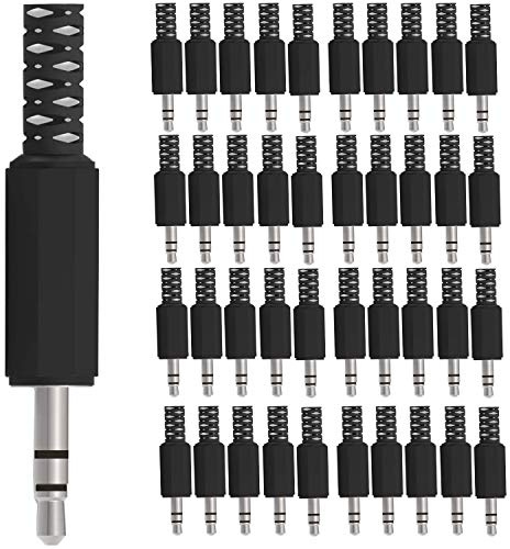 RUNCCI-YUN 40x souder connecteur Jack 3.5mm,1/8 TRS 3 Pôles,Connecteur Audio Souder,A/V à Souder 3.5mm,stéréo Souder Connecteur,Microphone écouteur Connecteur
