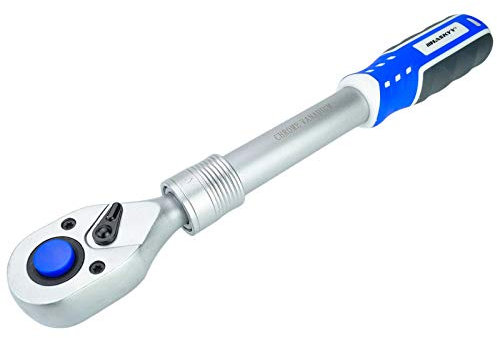 Haskyy CUK12-19 | Teleskopknarre I Umschaltknarre ausziehbar | 12,5 mm (1/2) | 345-495 mm | feinverzahnt | Teleskop | Knarre | Ratsche (12,5mm (1/2) - 296-435mm)