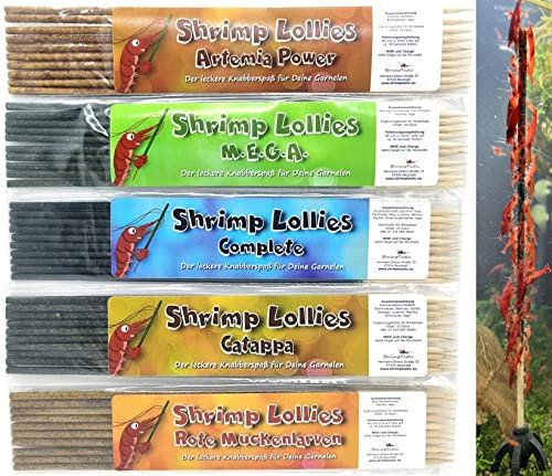 Shrimp Lollies Set groß / 5x10 Lollies = 50 Lollies/Garnelen Futter Sticks 2